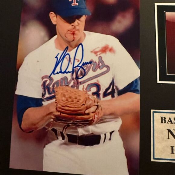 Nolan Ryan Autographed Photo Texas Rangers Hall of Fame Display - Picture 1 of 5